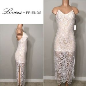 Lovers + Friends scalloped lace dress